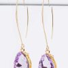 lavender rhinestone earrings amethyst women's jewelry stated chic online boutique shop feminine girly accessories