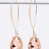 peach rhinestone earrings women's jewelry stated chic online boutique shop feminine girly accessories