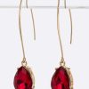 red rhinestone earrings women's jewelry stated chic online boutique shop feminine girly accessories