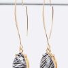 women's zebra print teardrop earrings shop sophisitcated chic statedchic boutique online shop