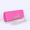 pink satin handbag, prom handbag, bow handbag, pink evening bag,