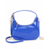adina patent leather cobalt blue handbag, statedchic