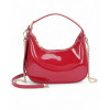 red patent leather handbag